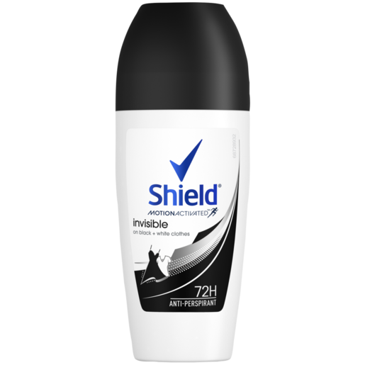 Shield Invisible Black & White Ladies Anti-Perspirant Roll-On 50ml