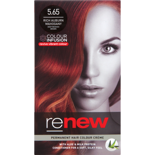 Renew Rich Auburn Mahogany Deep Reddish Brown 5.65 Permanent Hair Colour Créme 50ml