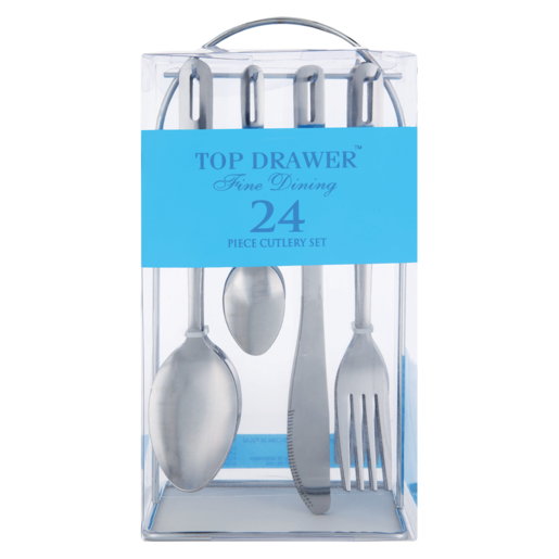 Top Drawer Fine Dining Hanging Cutlery Set 24 Piece