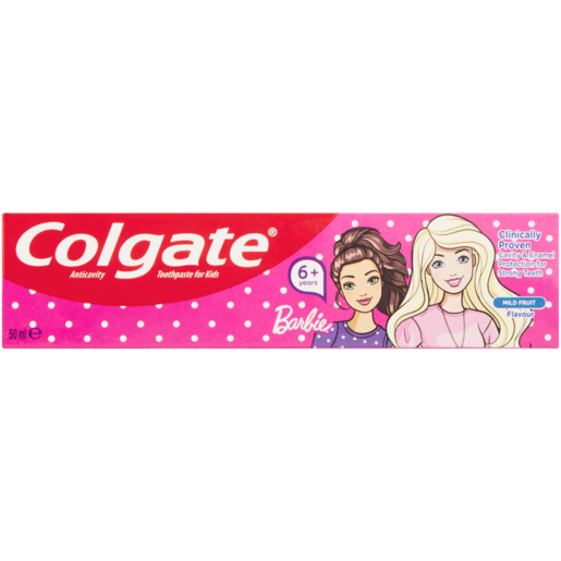 Colgate Barbie 6+ Years Mild Fruit Kids Toothpaste 50ml