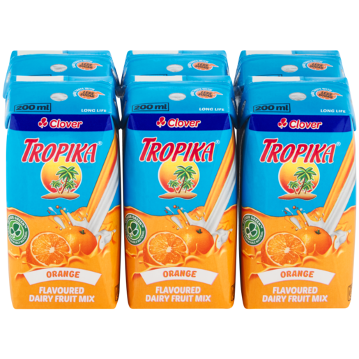Tropika Long Life Orange Dairy Blend 6 x 200ml