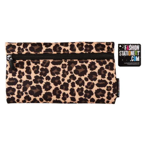 Fashion Stationery Flat Leopard Print Pencil Case