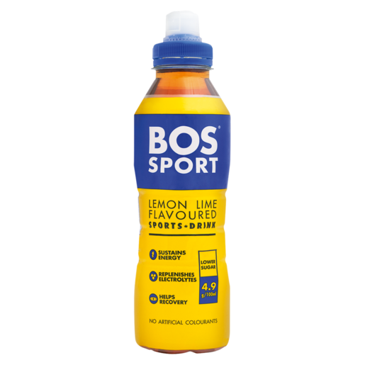 BOS Sport Lemon & Lime Flavoured Sports Drink 500ml