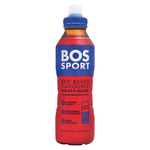 BOS Sport Red Berry Flavoured Sports Drink 500ml