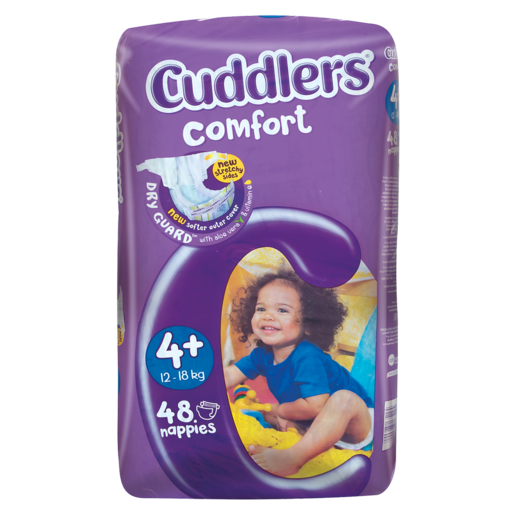 Cuddlers Comfort Size 4+ Diapers 48 Pack