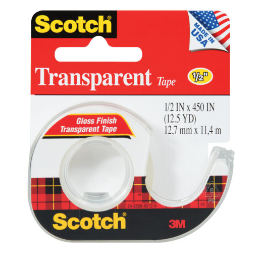 Scotch Transparent Tape With Dispenser 12.7mm x 11.4m