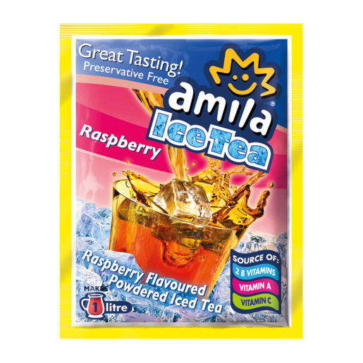 Amila Raspberry Flavoured Powdered Ice Tea Sachet 45g