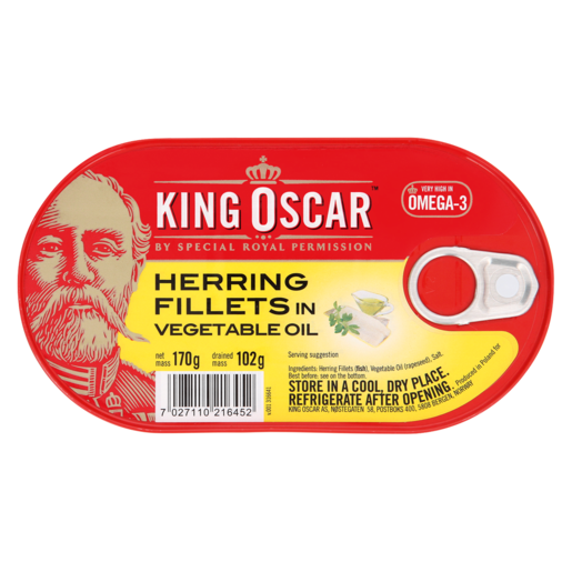 King Oscar Herring Fillets In Vegetable Oil 170g