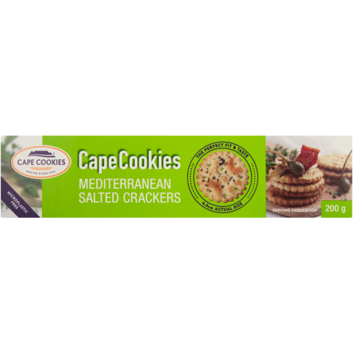 Cape Cookies Mediterranean Salted Crackers 200g 