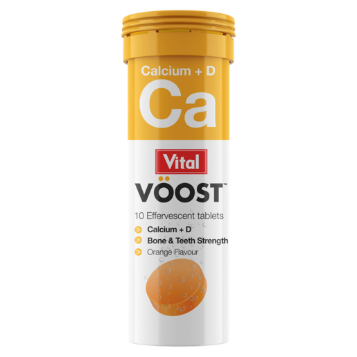 Vital Voost Calcium + D Effervescent Tablets 10 Pack