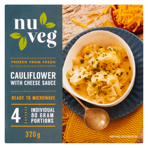 Nuveg Frozen Cauliflower With Cheese Sauce 320g