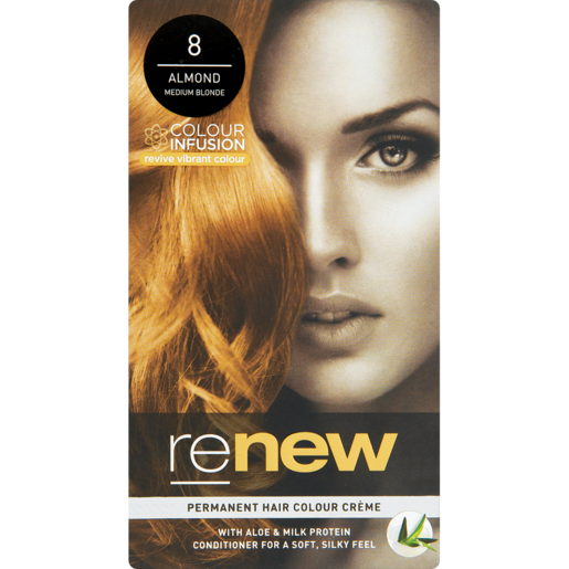 Renew Almond Medium Blonde 8 Permanent Hair Colour Créme 50ml