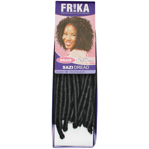 Frika Rich Black 1B Sazi Dread Braid Hair Extension Pack | Hair ...