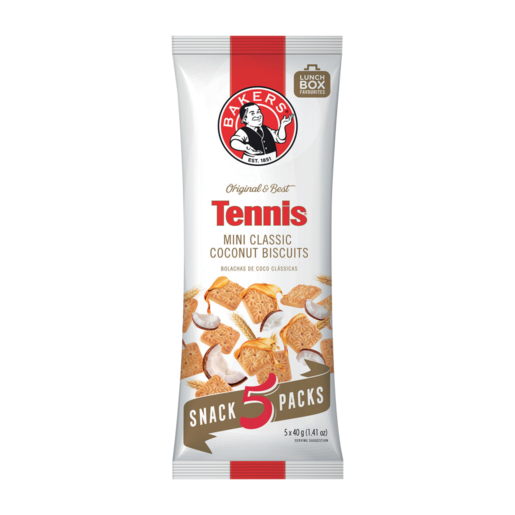 Bakers Tennis Mini Classic Coconut Biscuits 5 x 40g