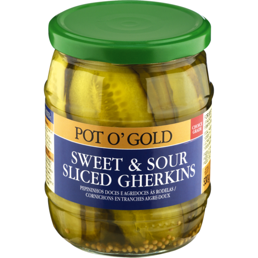 Pot O' Gold Sweet & Sour Sliced Gherkins 530g
