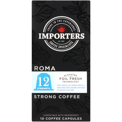 Importers Roma 12 Strength Coffee Capsules 10 Pack