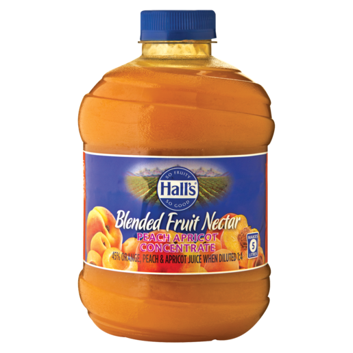 Hall's Peach Apricot Flavoured Concentrated Blended Fruit Nectar 1L