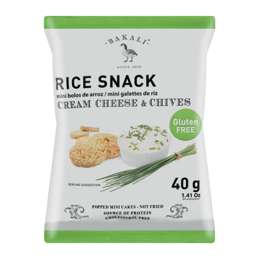 Bakali Cream Cheese & Chives Flavoured Rice Cakes 40g