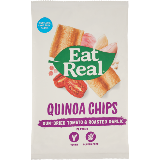 Eat Real Sundried Tomato & Roasted Garlic Flavour Quinoa Chips 80g