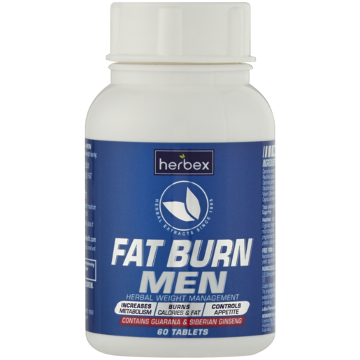 Herbex Fat Burn Tablets for Men 60 Pack