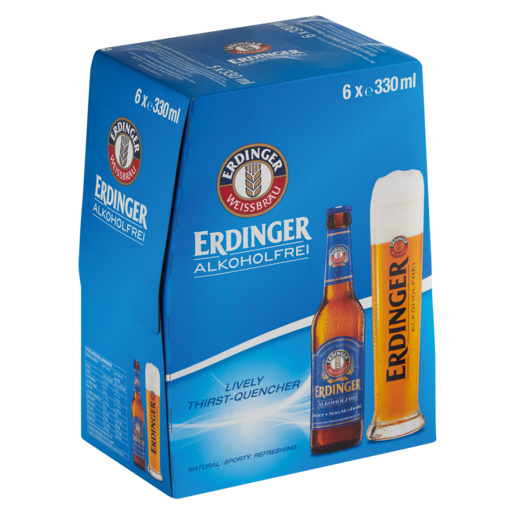 Erdinger Non-Alcoholic Beer Bottles 6 x 330ml