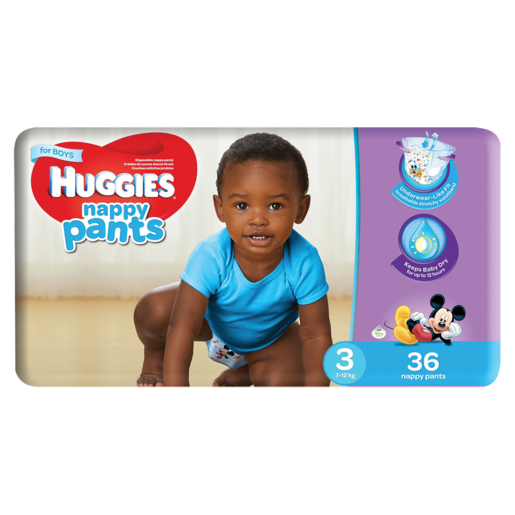 Huggies Size 3 Diaper Pants For Boys 36 Pack