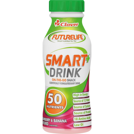 Clover Futurelife Smart Drink Strawberry & Banana Flavoured Milk 250ml