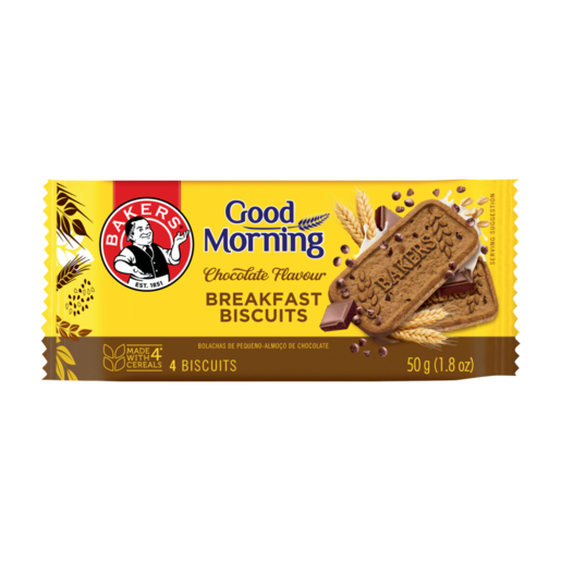 Bakers Good Morning Chocolate Flavoured Breakfast Biscuits 50g