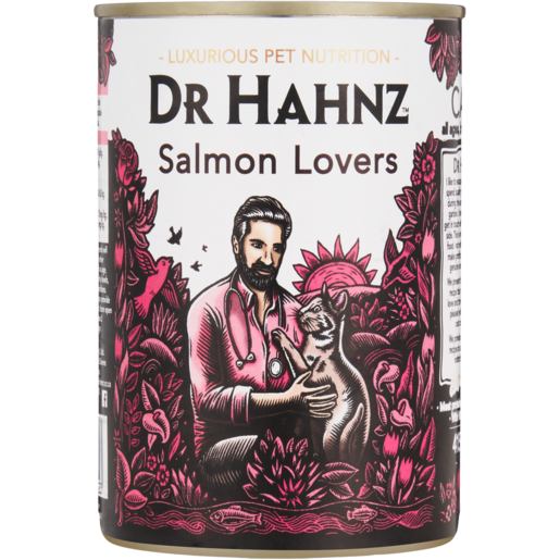 Dr Hahnz Salmon Lovers Cat Food Tin 415g