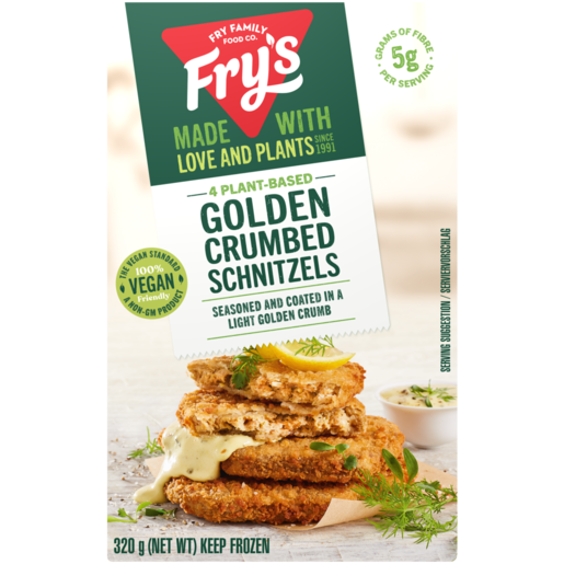 Fry's Frozen Plant-Based Golden Crumbed Schnitzels 320g