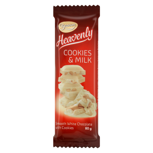 Heavenly Cookies & Milk Flavoured White Chocolate Slab 80g