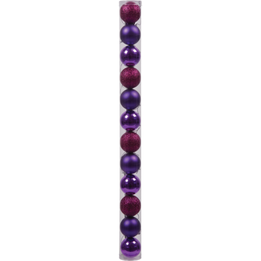 Christmas Ball Decorations 12 Pack (Colour May Vary)