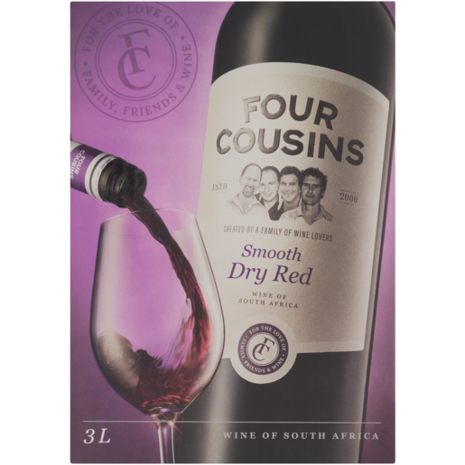 Four Cousins Dry Red Wine Box 3L