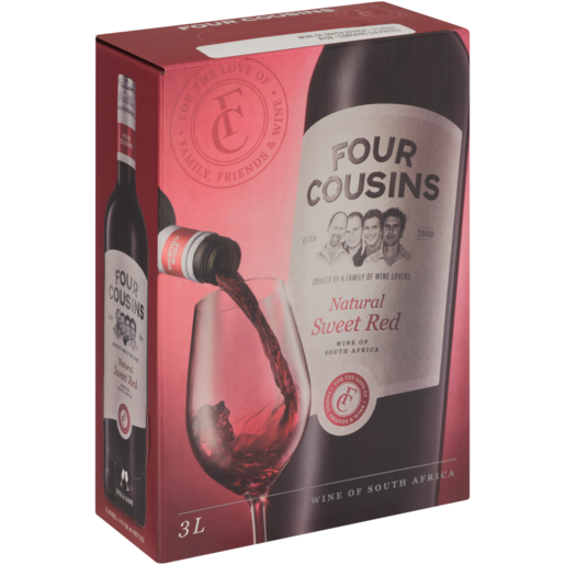 Four Cousins Natural Sweet Red Wine Box 3L
