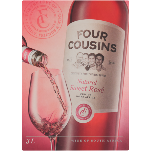 Four Cousins Natural Sweet Rosé Wine Box 3L