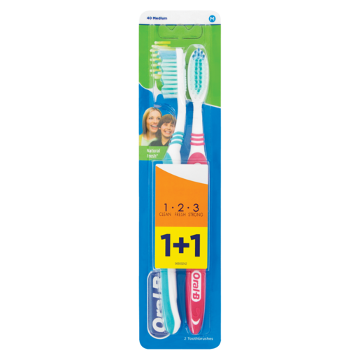 Oral-B Natural Fresh Toothbrush 2 Pack
