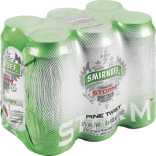 Smirnoff Storm Pine Twist Spirit Cooler Cans 6 x 440ml