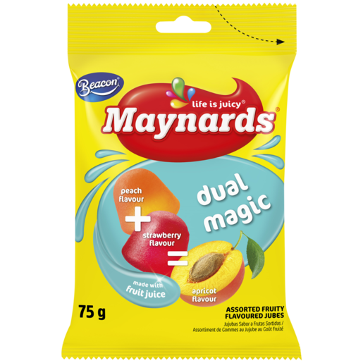Maynards Dual Magic Fruit Flavoured Jellies 75g