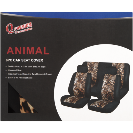 Q Premium Animal Car Seat Covers 6 Piece ( Assorted Item - Supplied at Random)