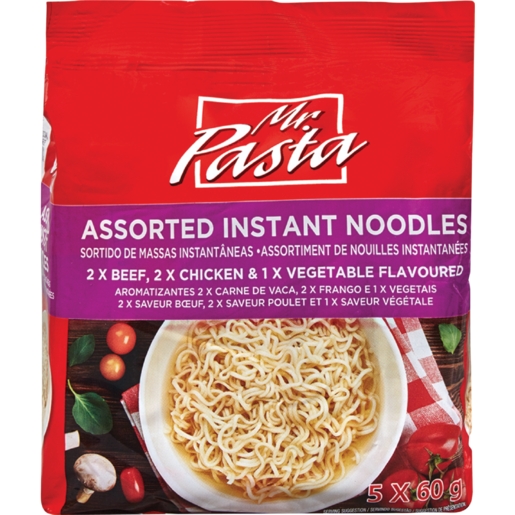Mr. Pasta Assorted Instant Noodles 5 x 60g