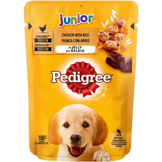 Pedigree Chicken & Rice Wet Puppy Food In Jelly 100g