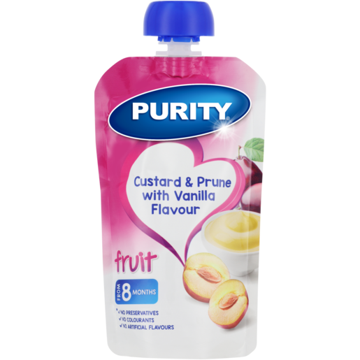 PURITY Custard & Prune With Vanilla Flavour Puree 8 Months+ 110ml