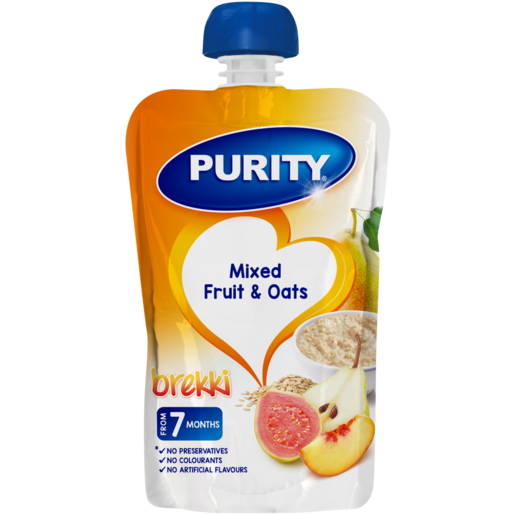 PURITY Mixed Fruit & Oats Breakfast Puree 7 Months+ 110ml