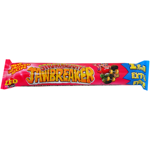 Zed Strawberry Flavoured Jawbreaker Candy 41.5g