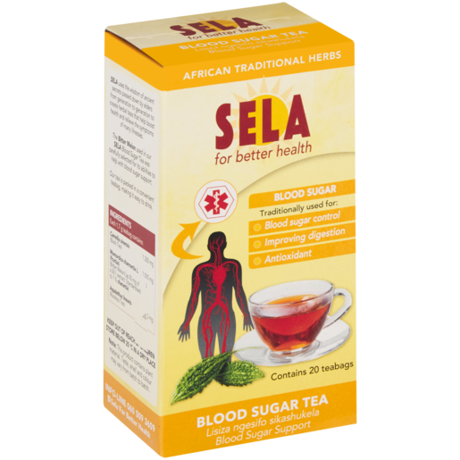 Sela Blood Sugar Diabetes Support Teabags 20 Pack