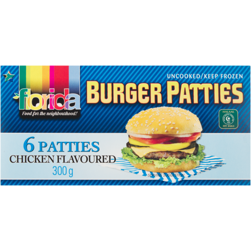 Florida Frozen Chicken Burger Patties 300g