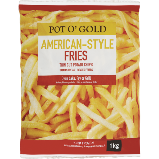 Pot O' Gold Frozen American Fries Potato Chips 1kg