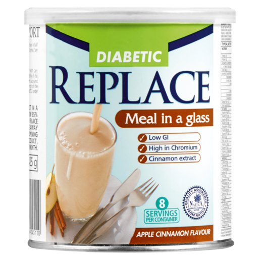 Replace Diabetic Apple & Cinnamon Flavoured Meal In A Glass 425g
