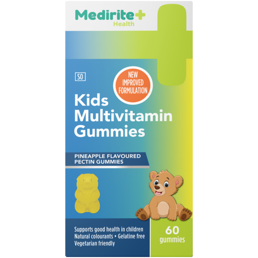 Medirite Pineapple Flavoured Kids Multivitamin Gummies 60 Pack