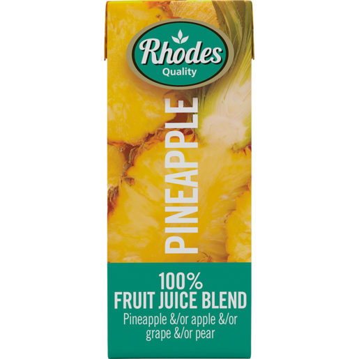 Rhodes 100% Pineapple Fruit Juice Blend Carton 200ml